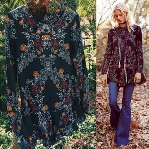 Free People Smooth Talker Floral Tunic